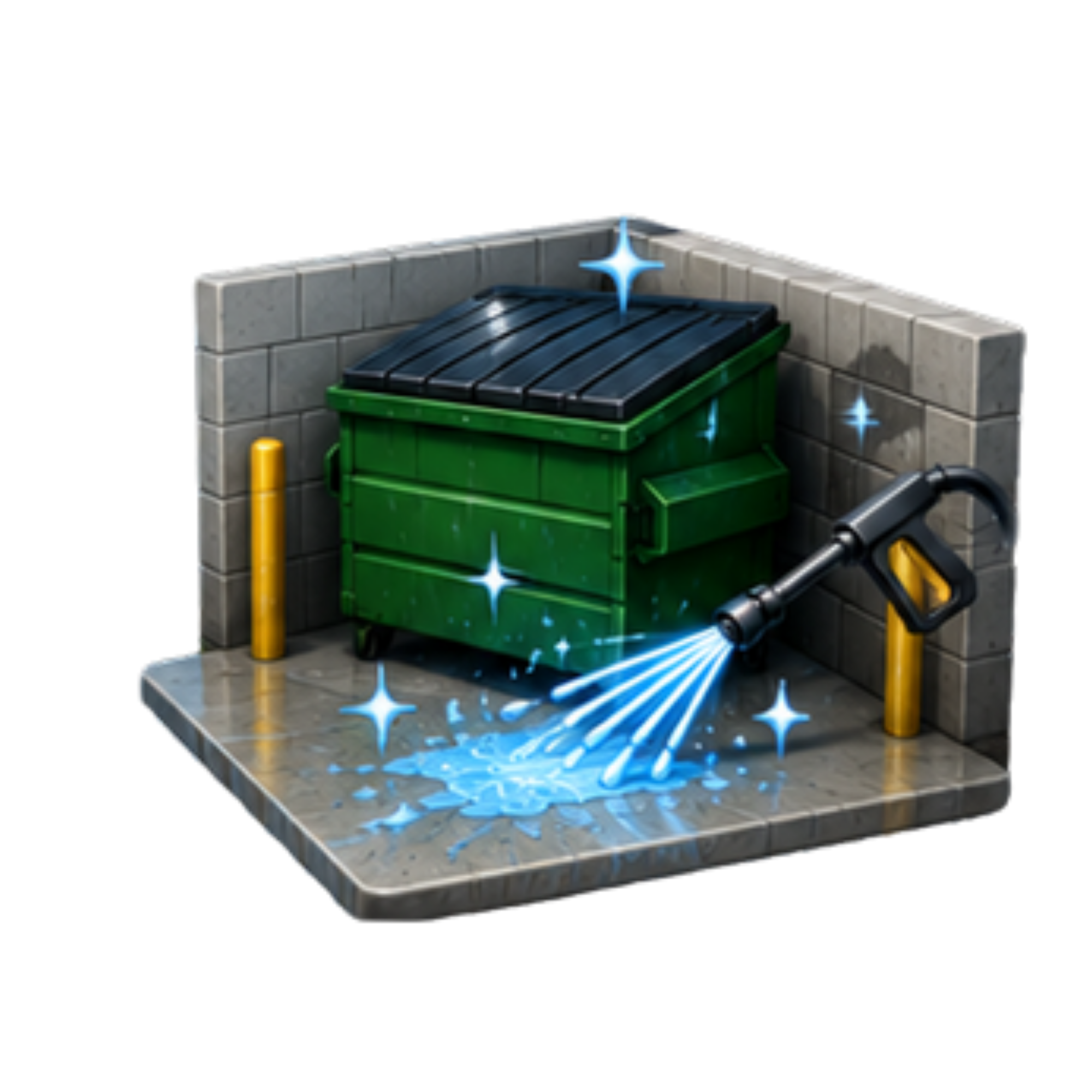 Dumpster Pad Cleaning